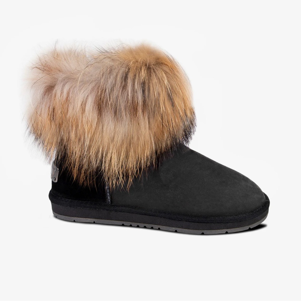 Cloud nine Rocco Women's Black and Tan Fur-Lined boots - Picture 3 of 12